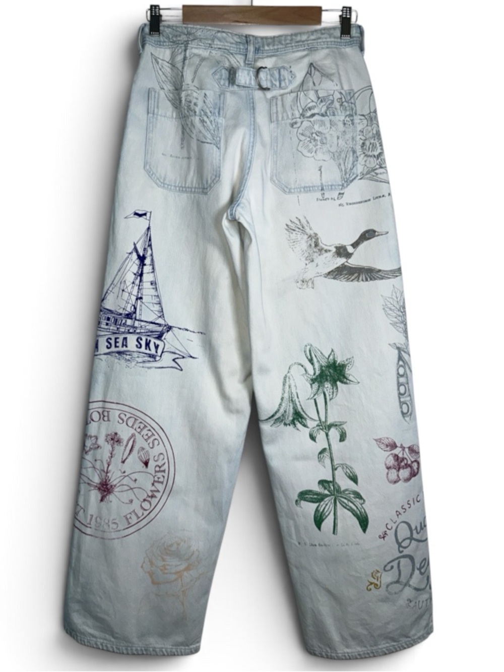 Anthropologie Pilcro Mid-Rise Slouchy Wide-Leg Cuffed Jeans - Picture 5 of 16